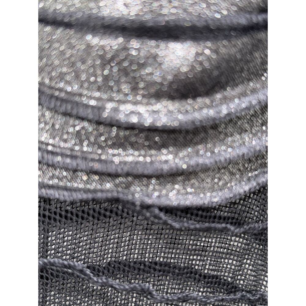 Selma Karaca One Of A Kind Spiral Mesh Black Maxi Dress Sz M - Picture 6 of 8